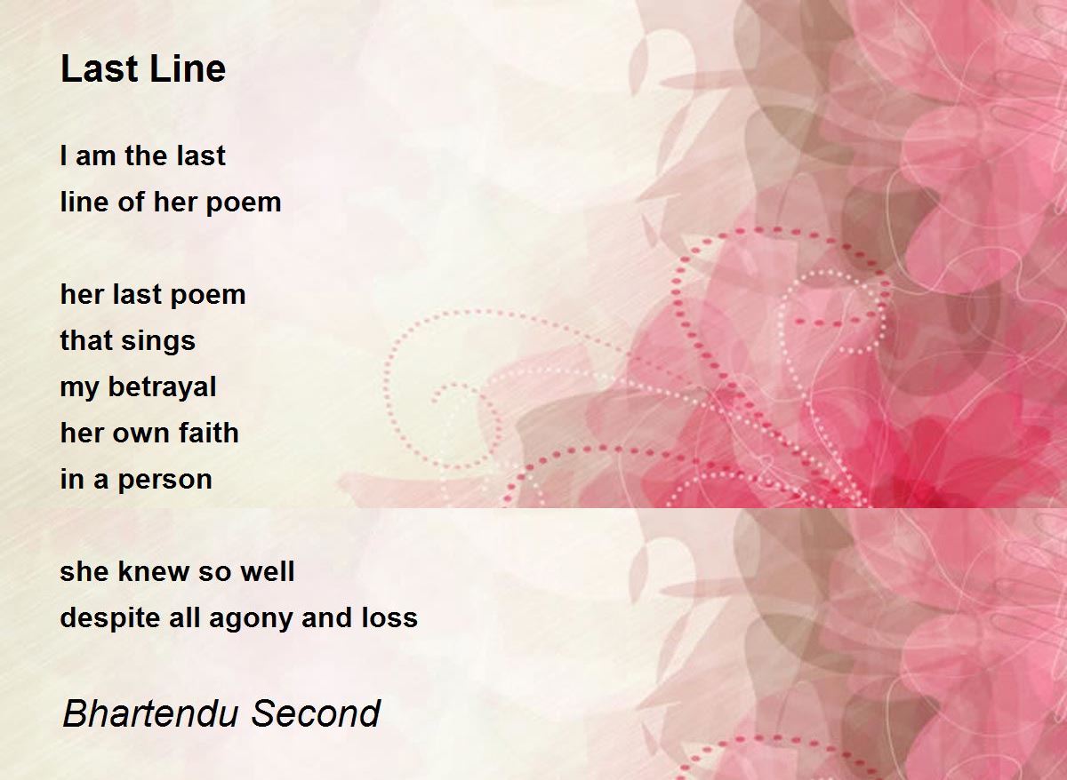 Last Line Poem by Bhartendu Second Poem Hunter