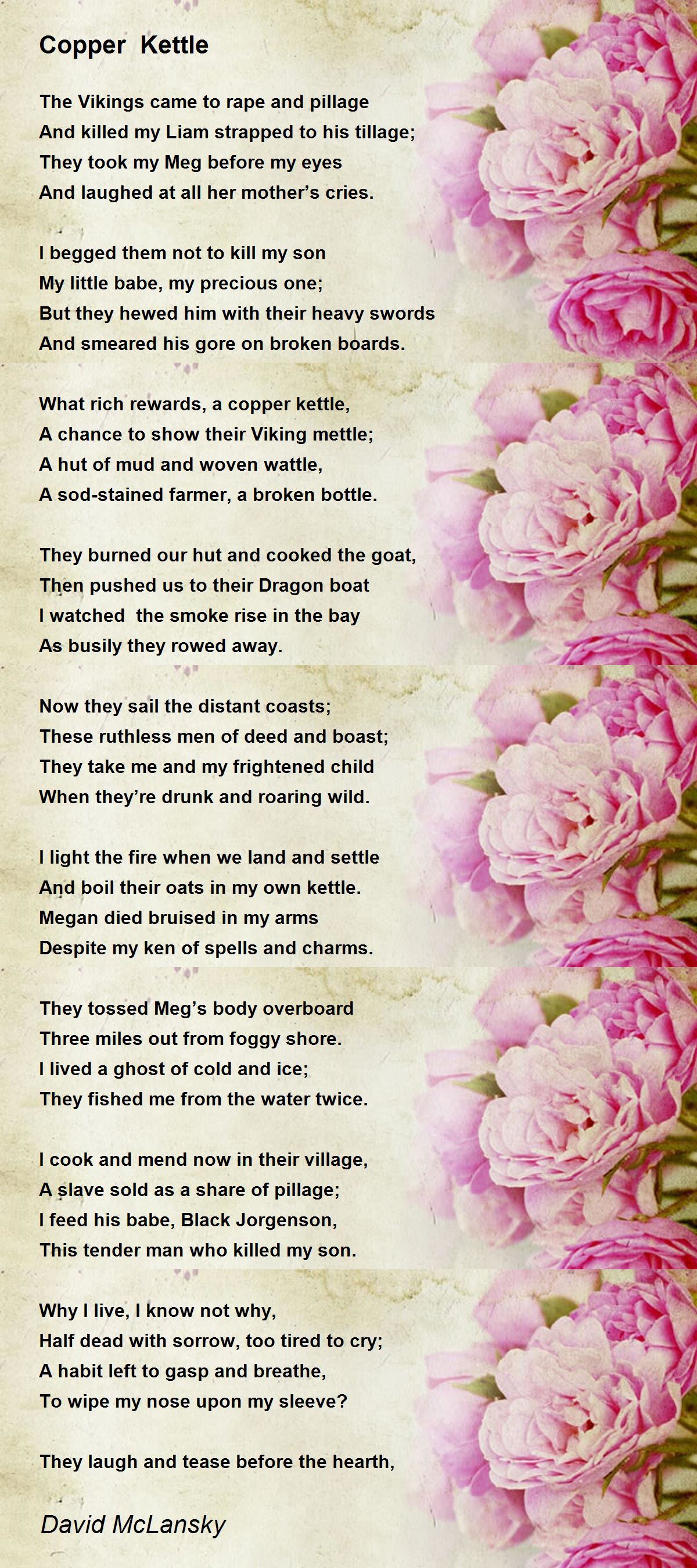 Copper Kettle Poem by David McLansky Poem Hunter