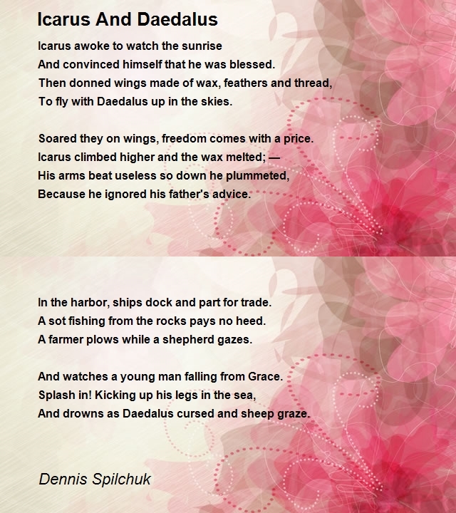 Icarus And Daedalus Poem by Dennis Spilchuk Poem Hunter