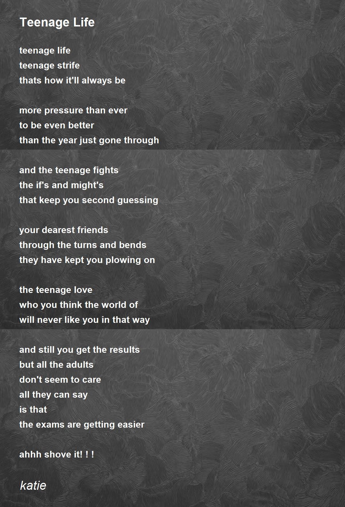 Poems On Teen Life 74