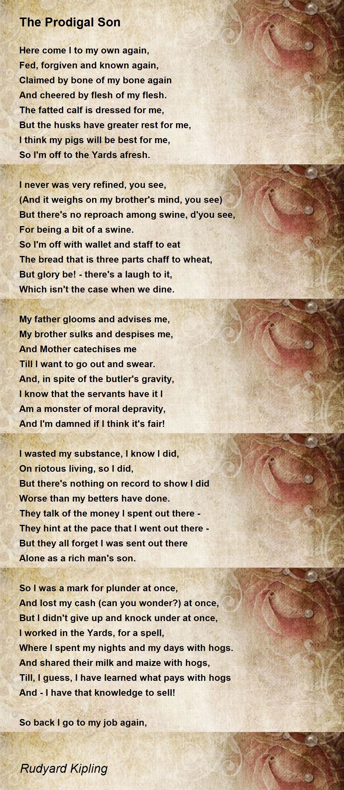 The Prodigal Son Poem By Rudyard Kipling Poem Hunter vrogue.co