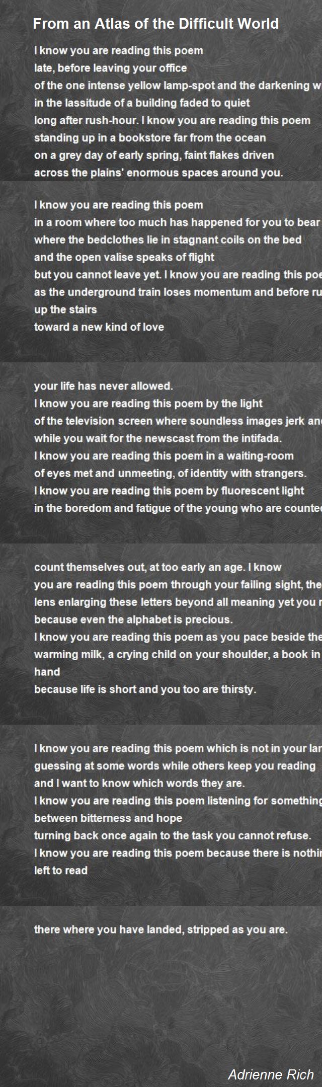 An atlas of the difficult world critical essays 03 image