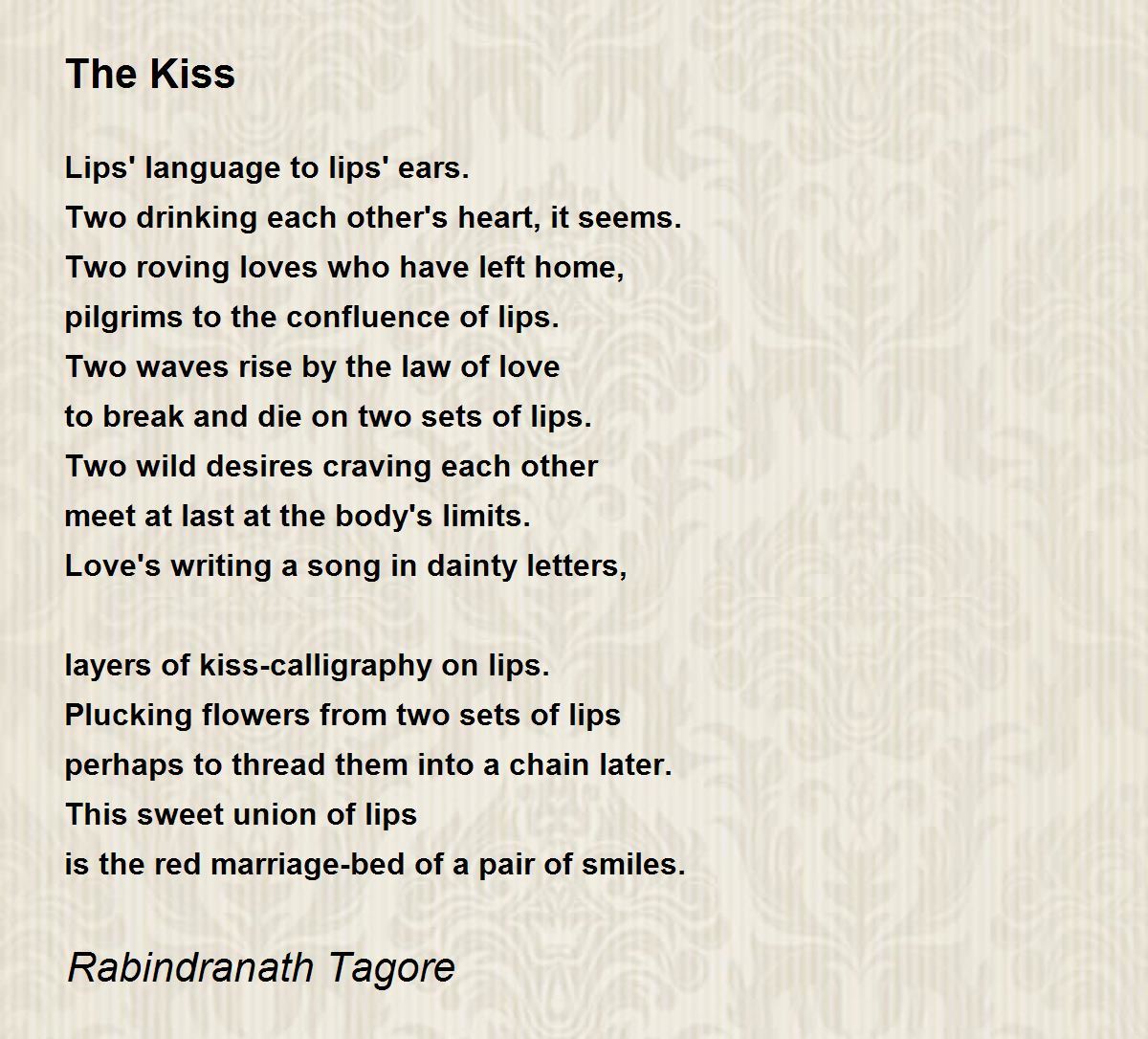 kissing poems