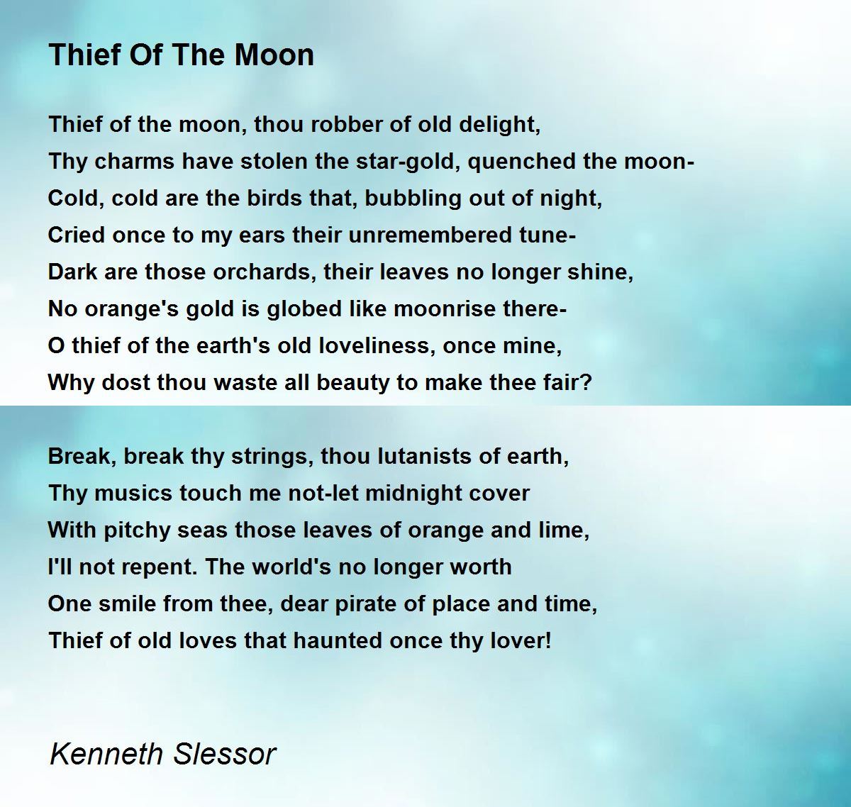 Out of time : a concert of poems by Kenneth Slessor.