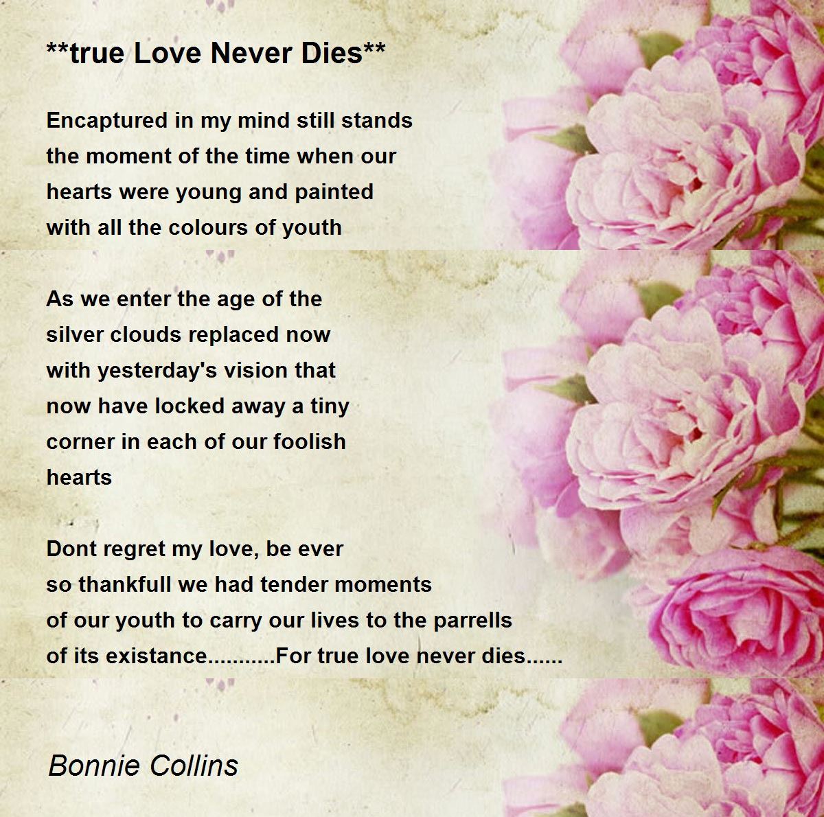 True Love Poems True Love Never Dies Poem