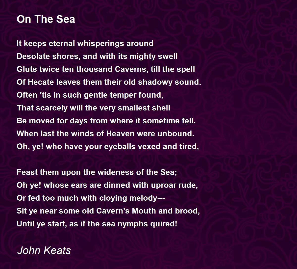 Keats poems about death
