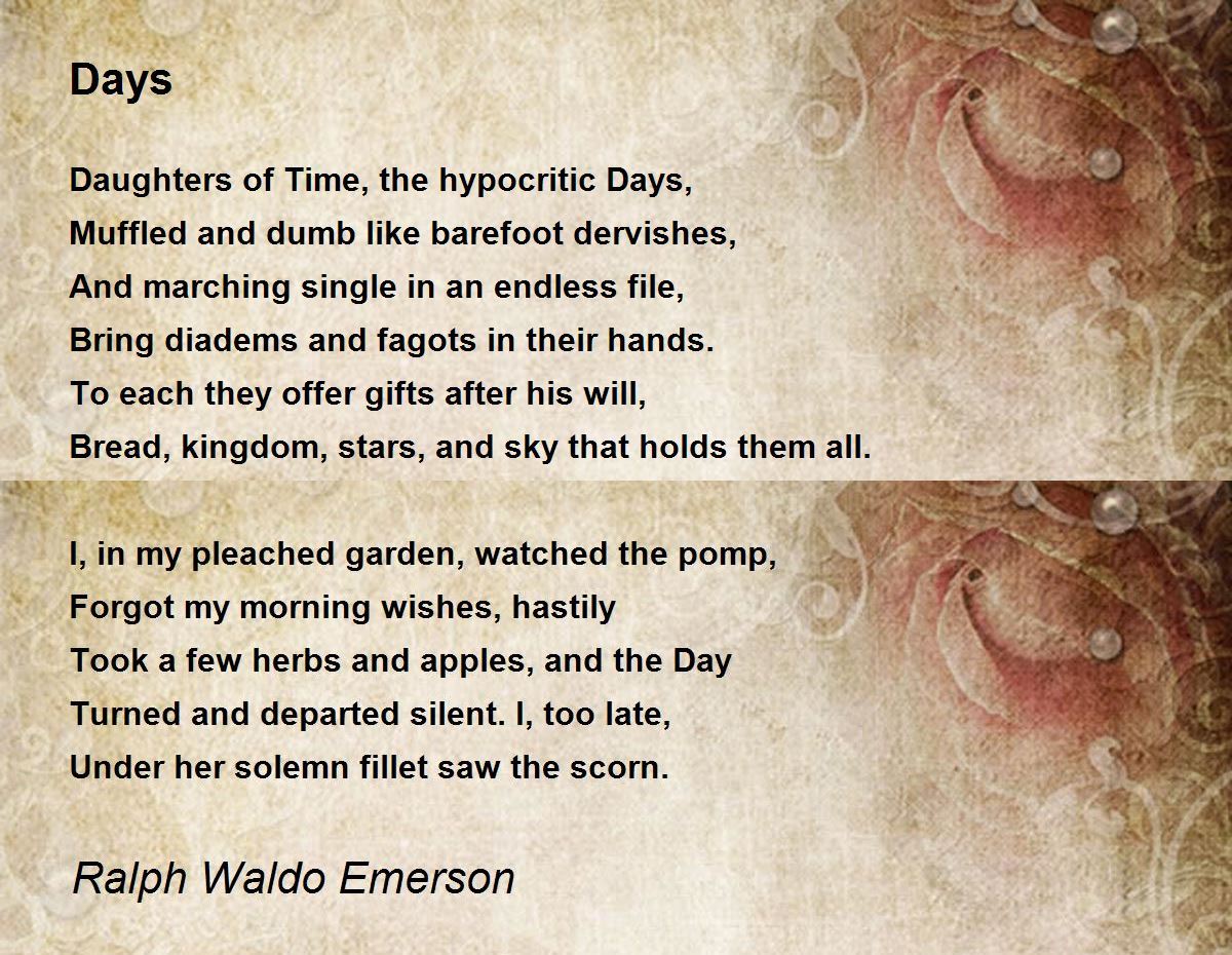 Ralph waldo emerson poet essay