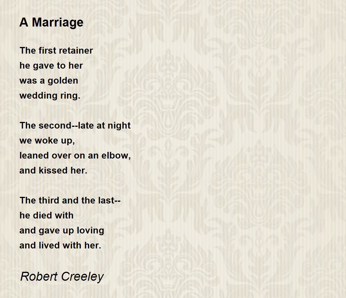 wedding ring and poem