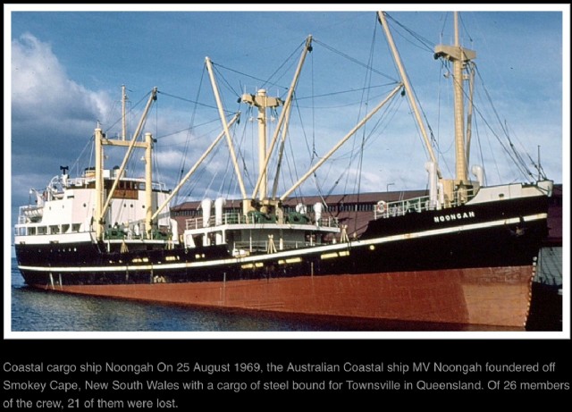 Noongah - Sunk 25/8/69