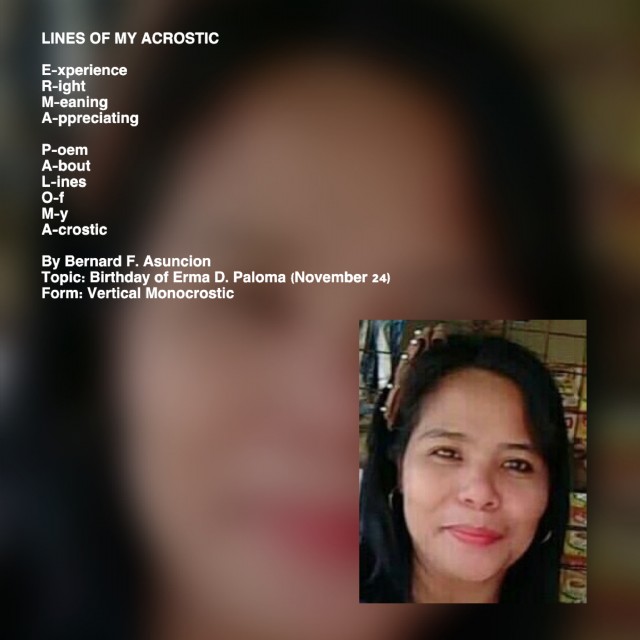 Lines Of My Acrostic