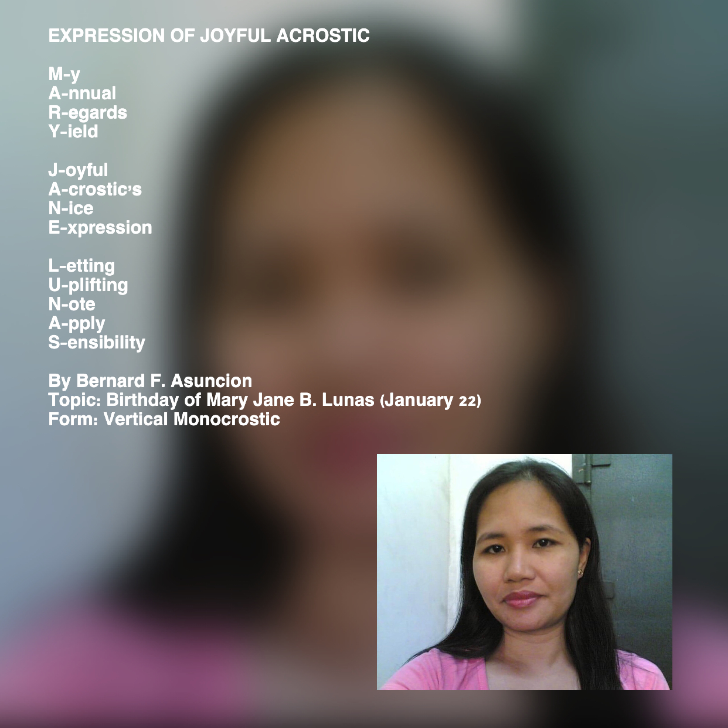 Expression Of Joyful Acrostic