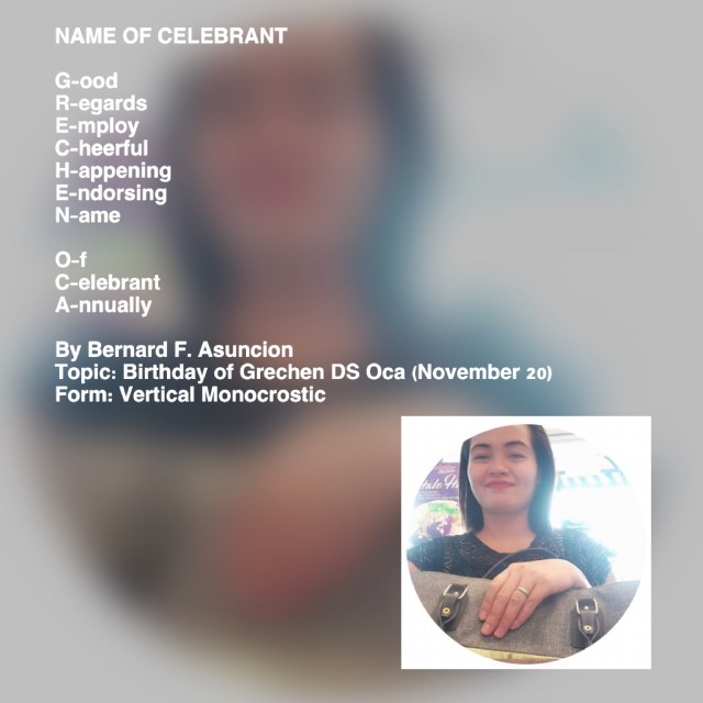 Name Of Celebrant