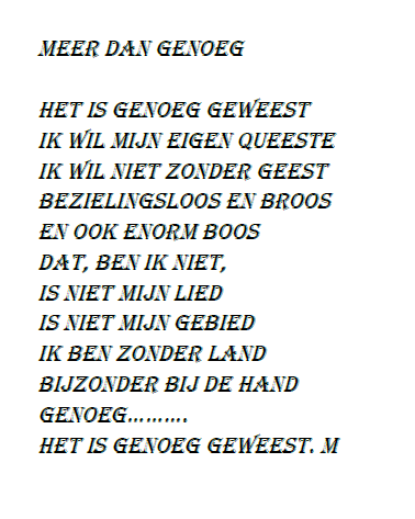 Meer Dan Genoeg