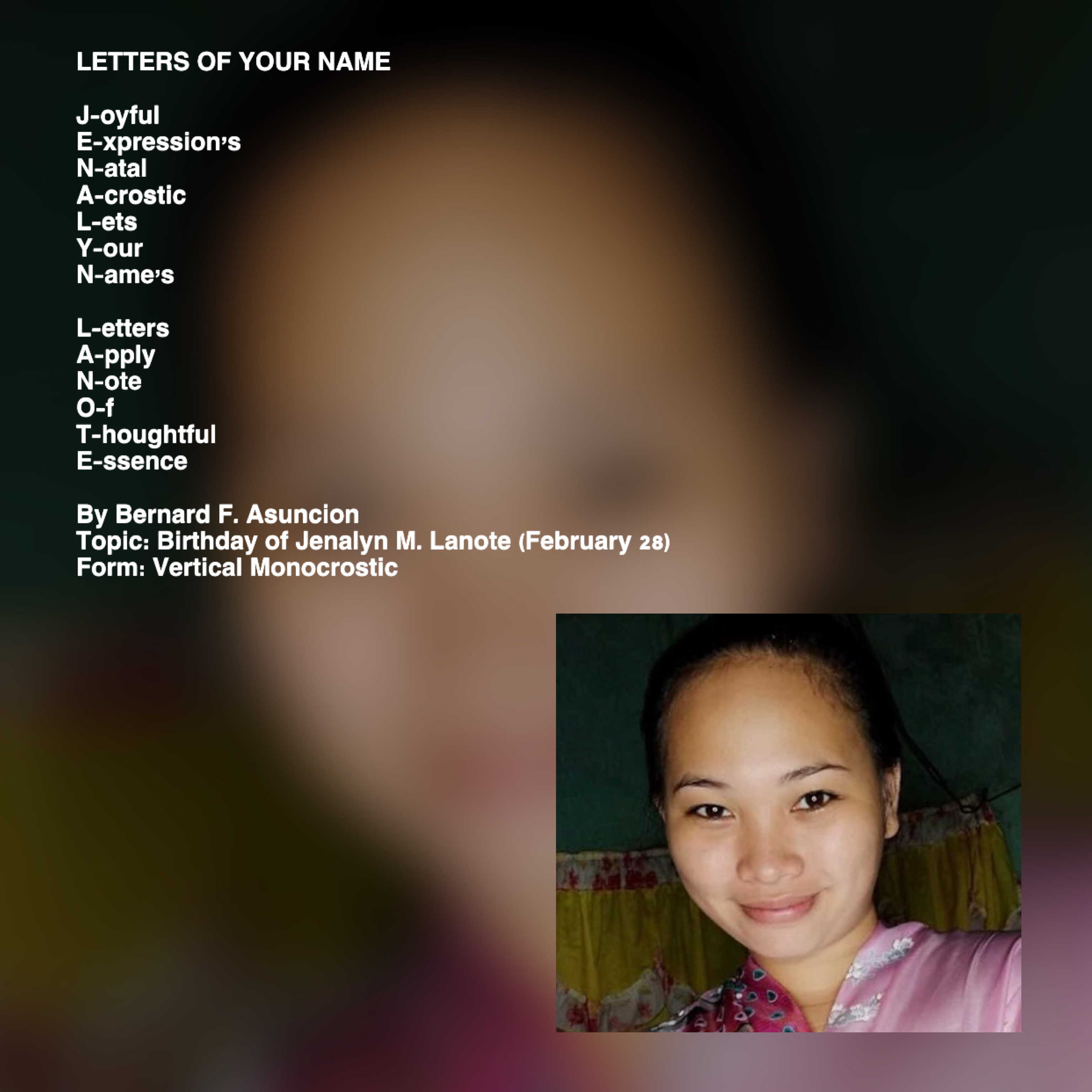 Letters Of Your Name