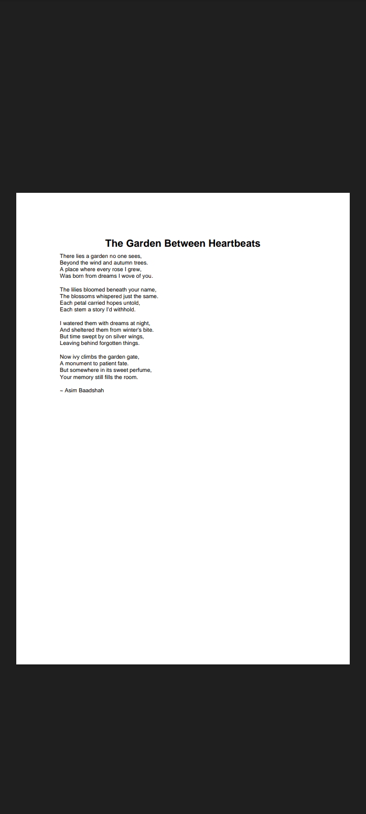 The Garden Between Heartbeats