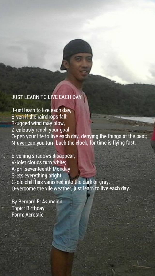 Just Learn To Live Each Day