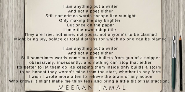 I Am Anything But A Writer