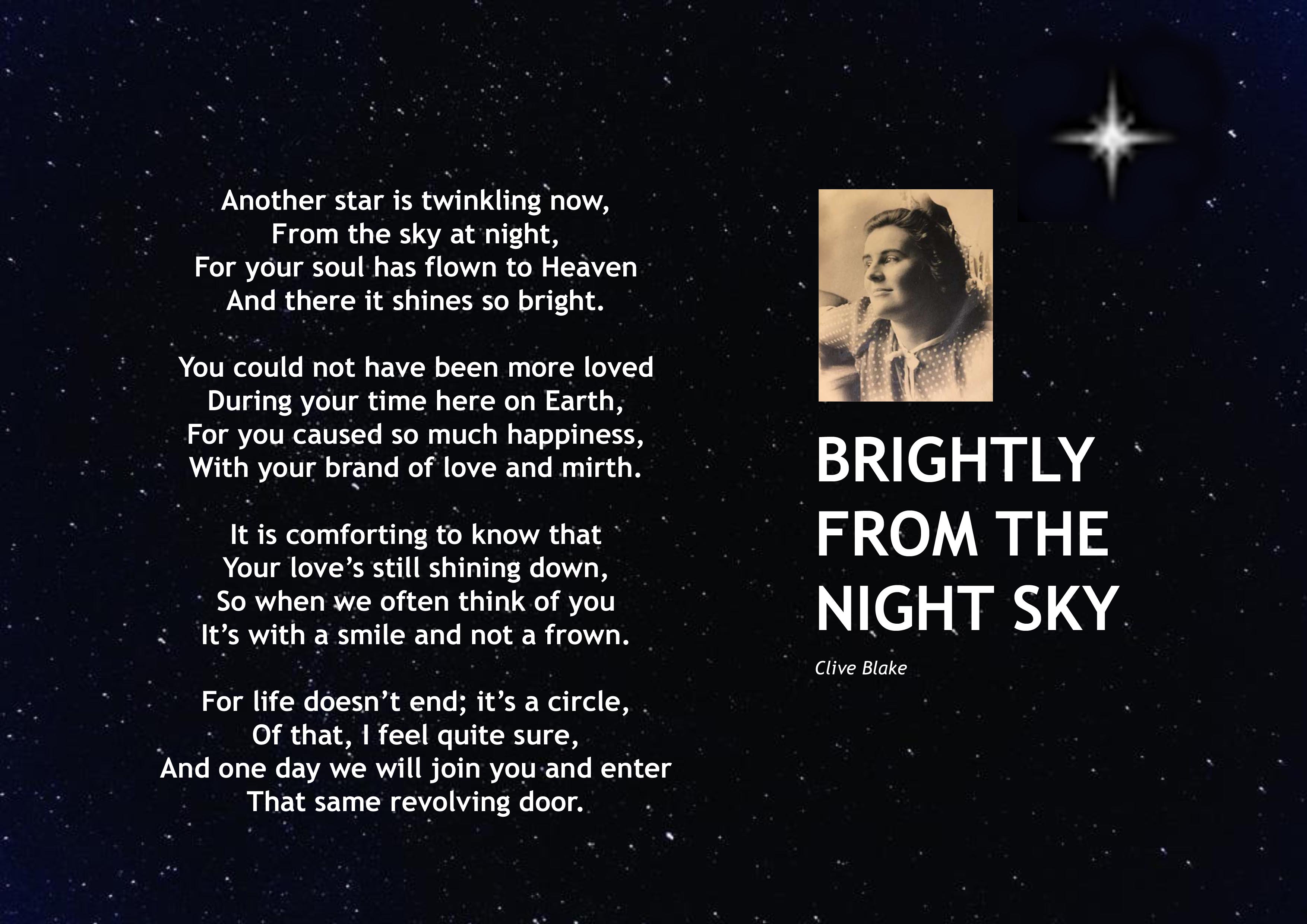 Brightly From The Night Sky