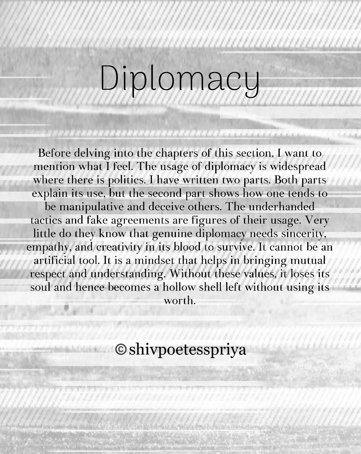 Diplomacy (Introductory Part)