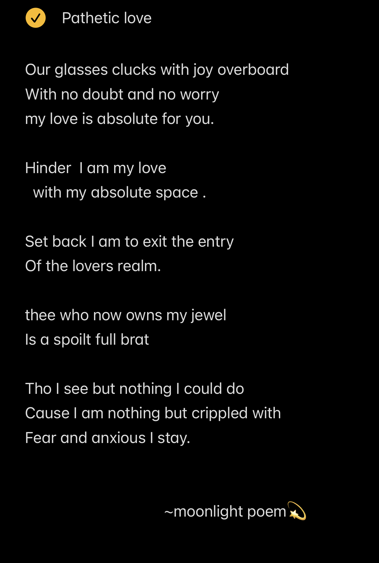 "Title'' Pathetic Love