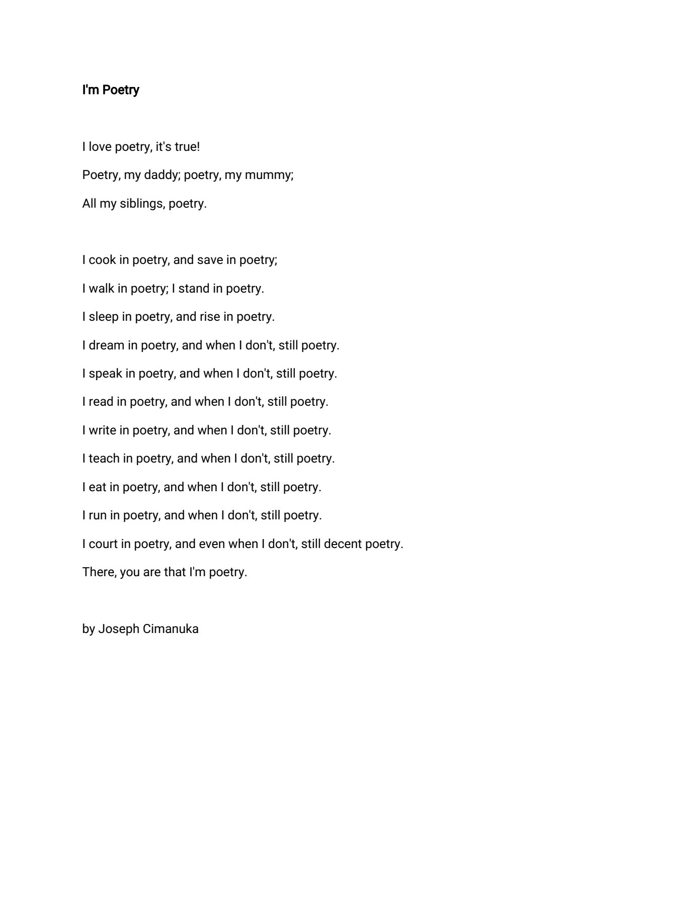 I'm Poetry