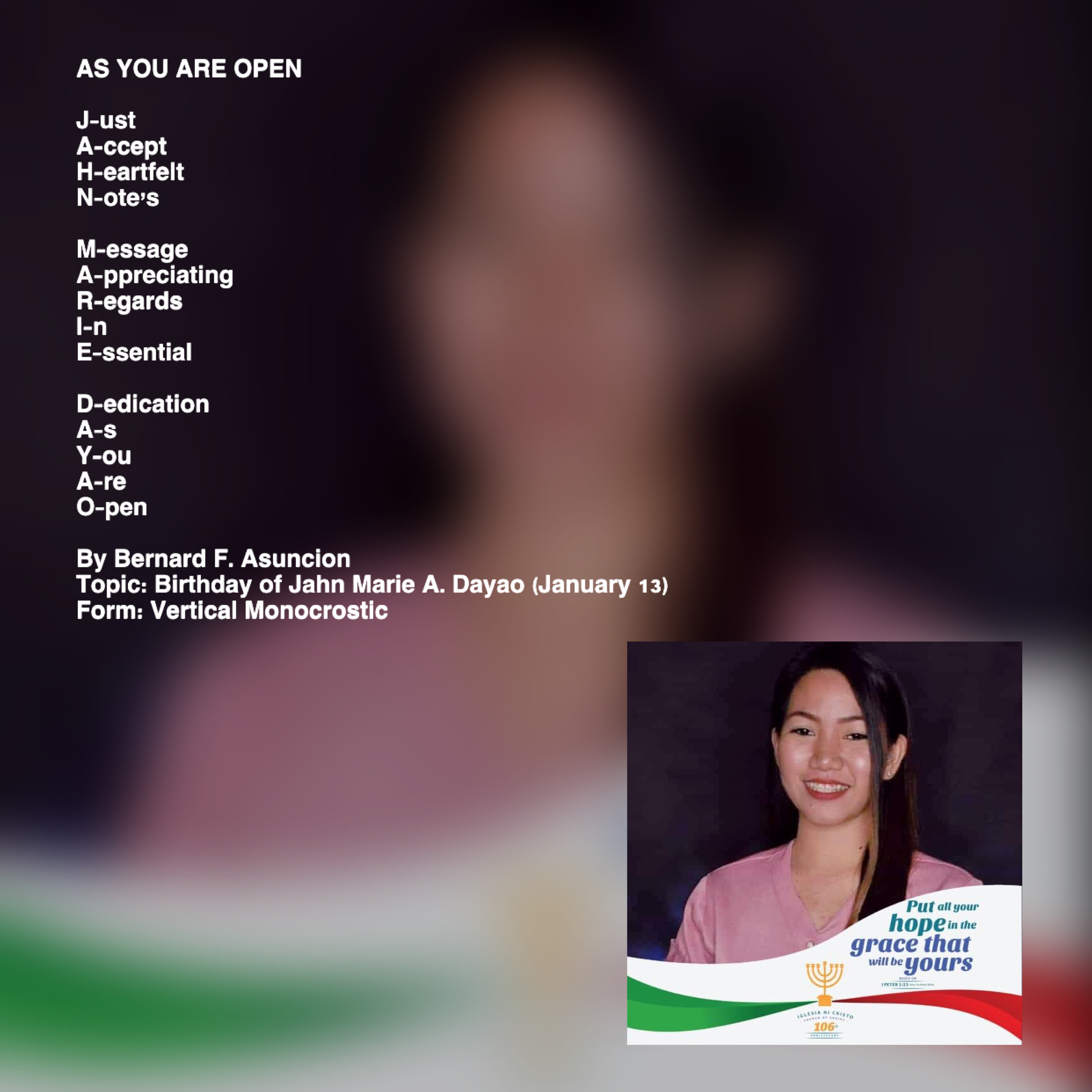 As You Are Open