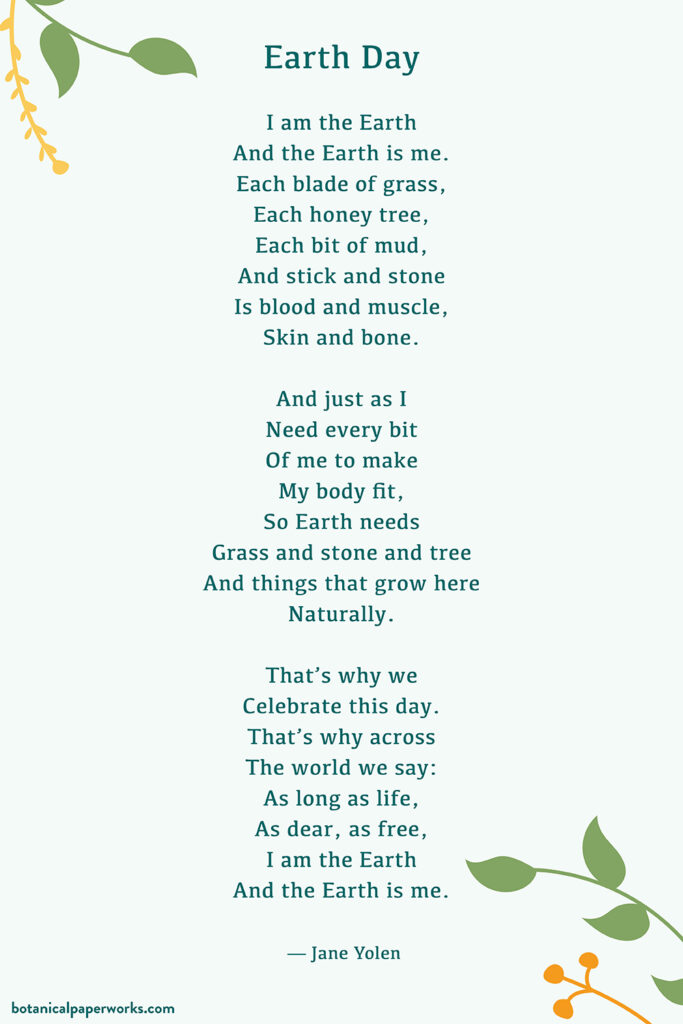 Celebration Of Earth Day- Jane Yolen- Alexander Zingman