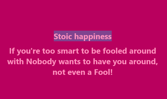 Stoic Happiness