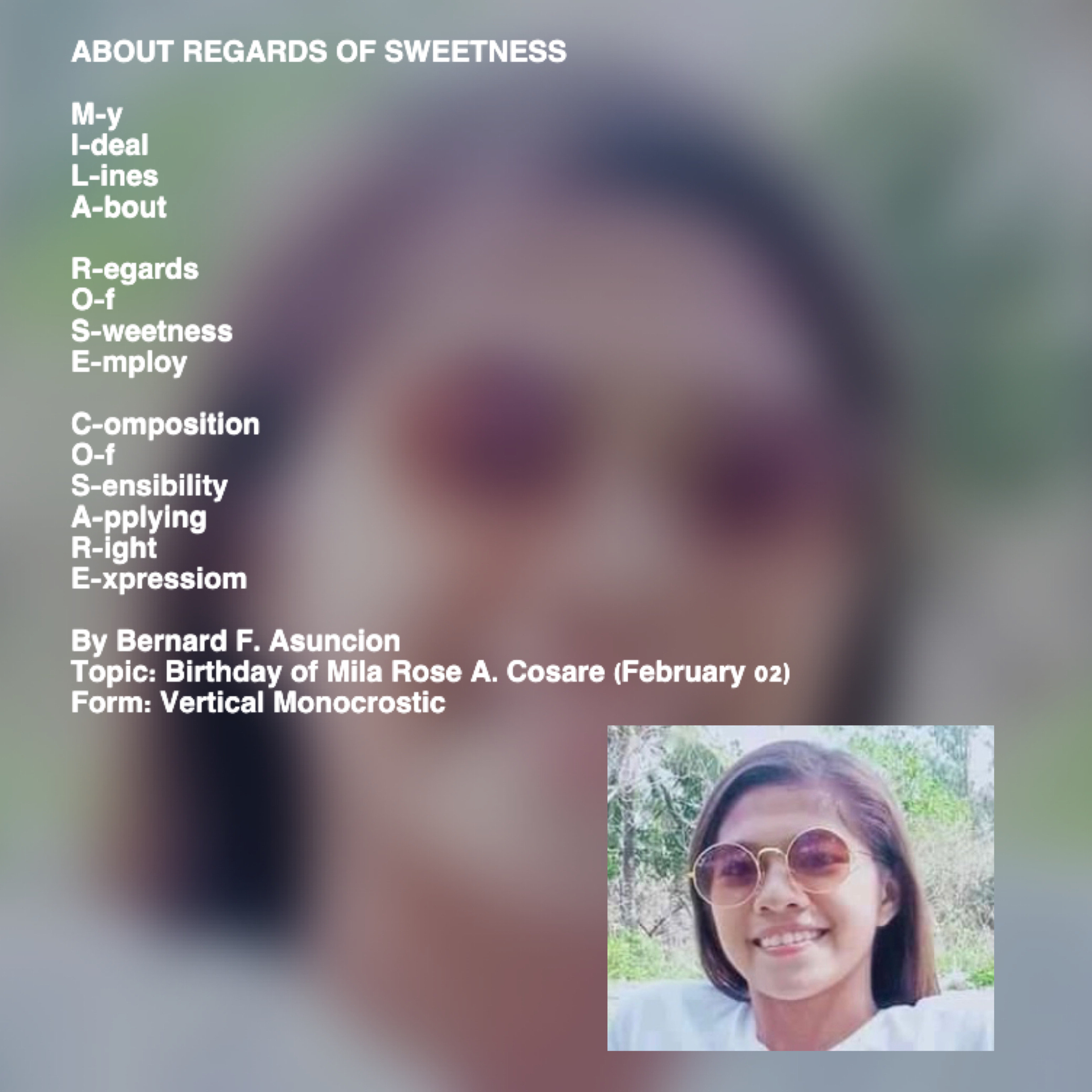 About Regards Of Sweetness