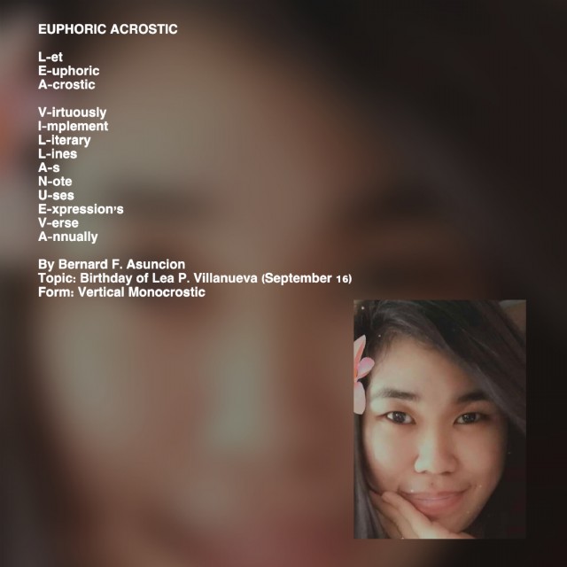 Euphoric Acrostic