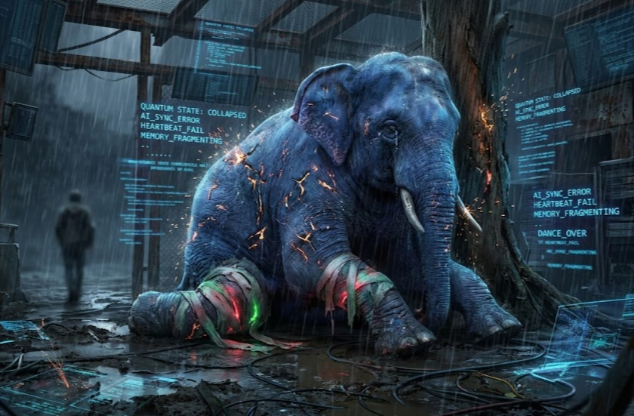 The Big Blue Elephant Ghost In The Quantum Rain