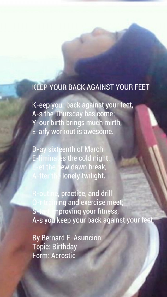 Keep Your Back Against Your Feet