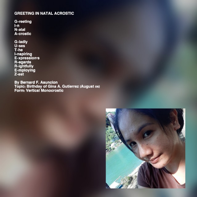 Greeting In Natal Acrostic