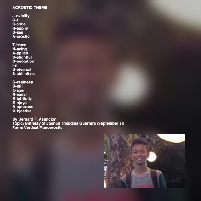 Acrostic Theme