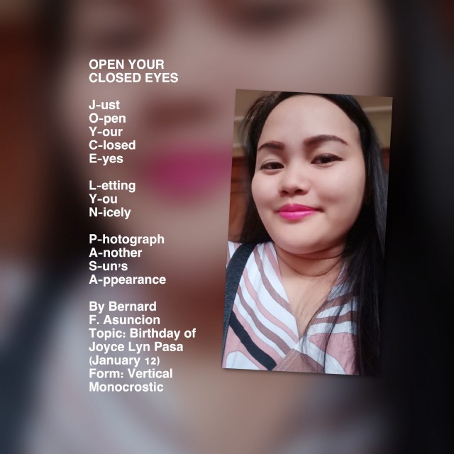 Open Your Closed Eyes