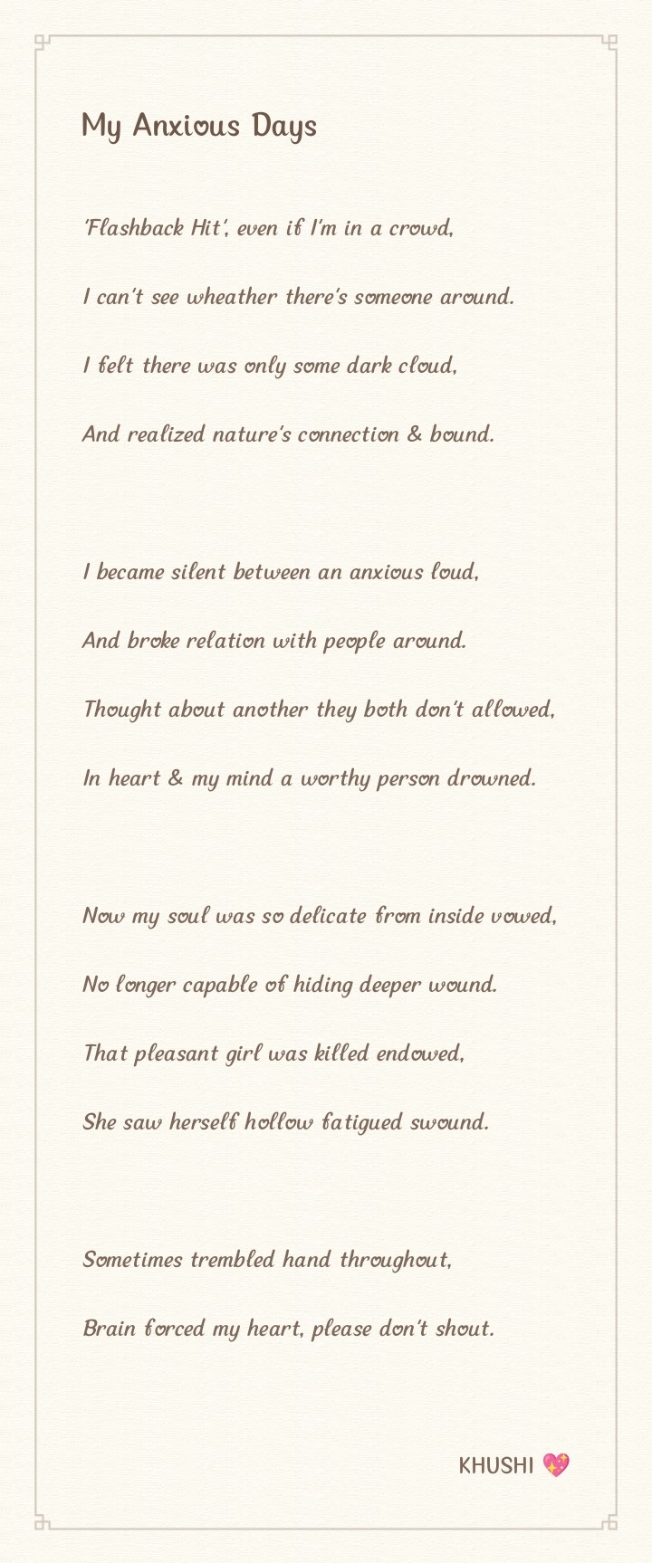 My Anxious Days