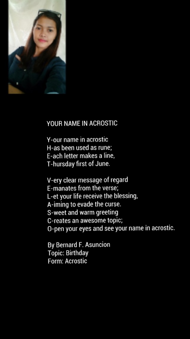 Your Name In Acrostic