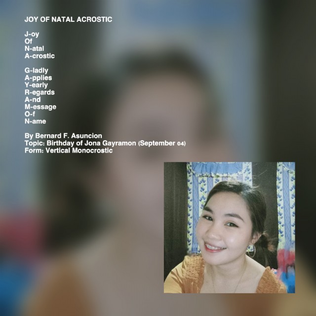 Joy Of Natal Acrostic