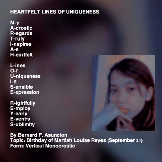 Heartfelt Lines Of Uniqueness by Bernard F. Asuncion Heartfelt Lines