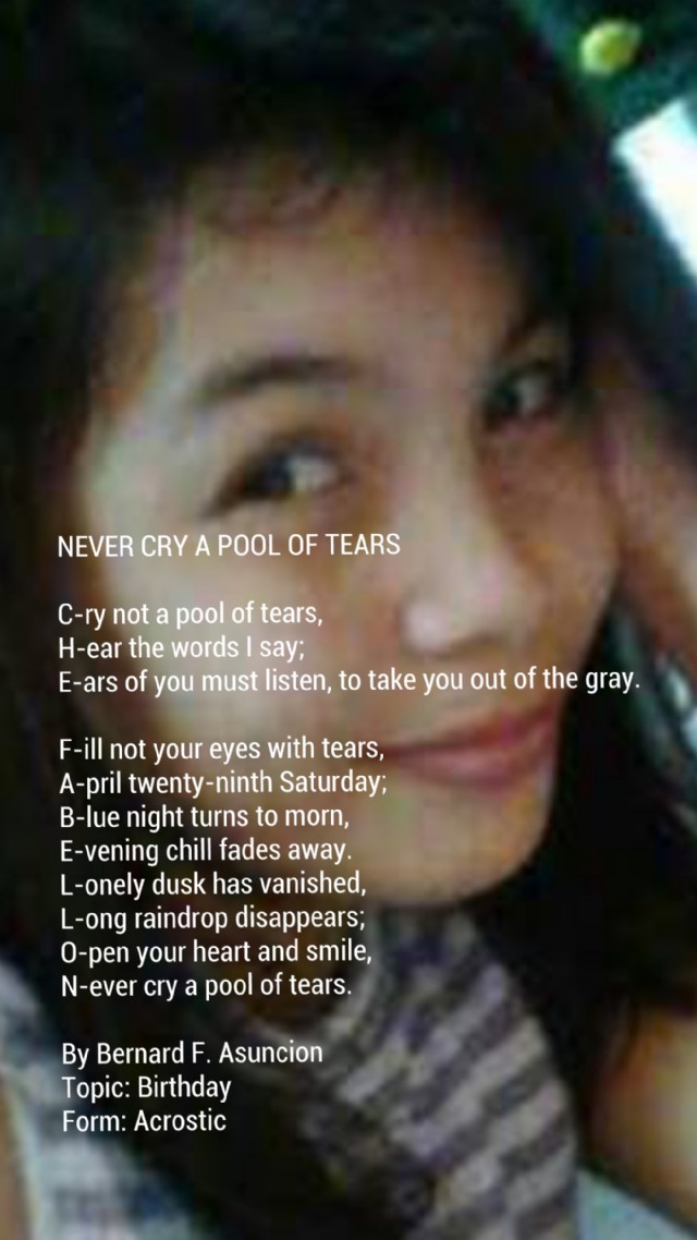 Never Cry A Pool Of Tears