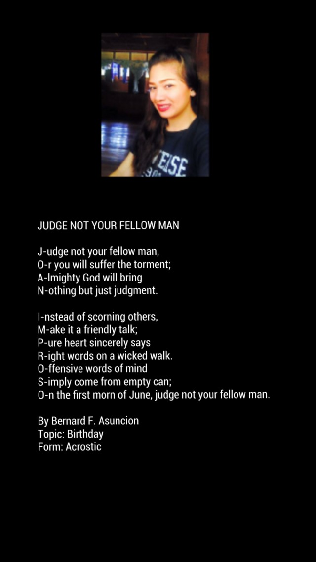 Judge Not Your Fellow Man