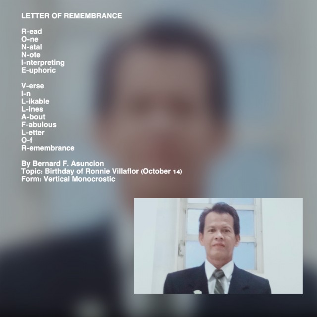 Letter Of Remembrance