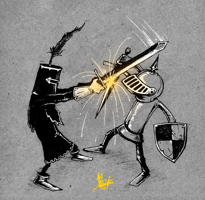 The White Knight 
and 
the Dark Knight