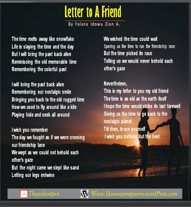 Letter To A Friend