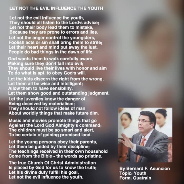 Let Not The Evil Influence The Youth