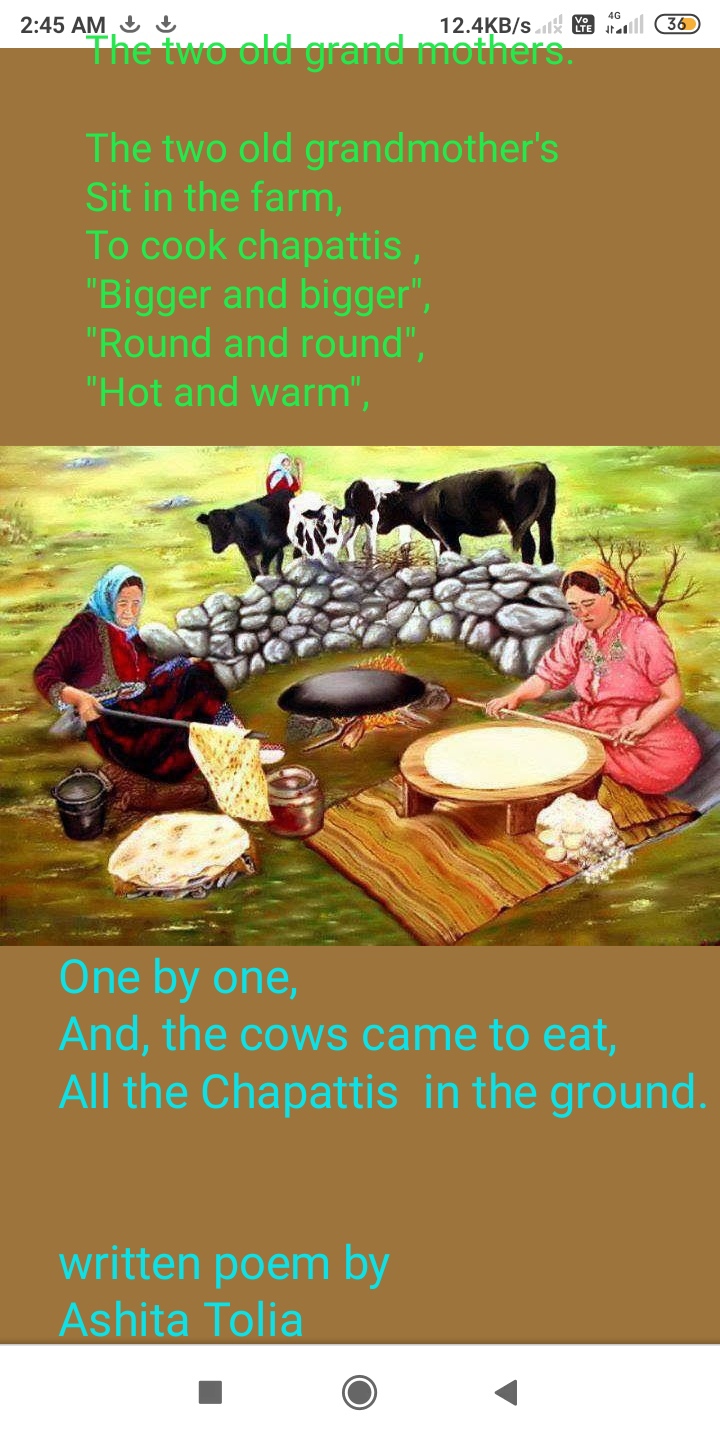 It's A Rhyme And Poem. It Is Children Or Any Age Poem. To Read. And Increase The Children Literature. It Is More Rhyming Words To Learn.