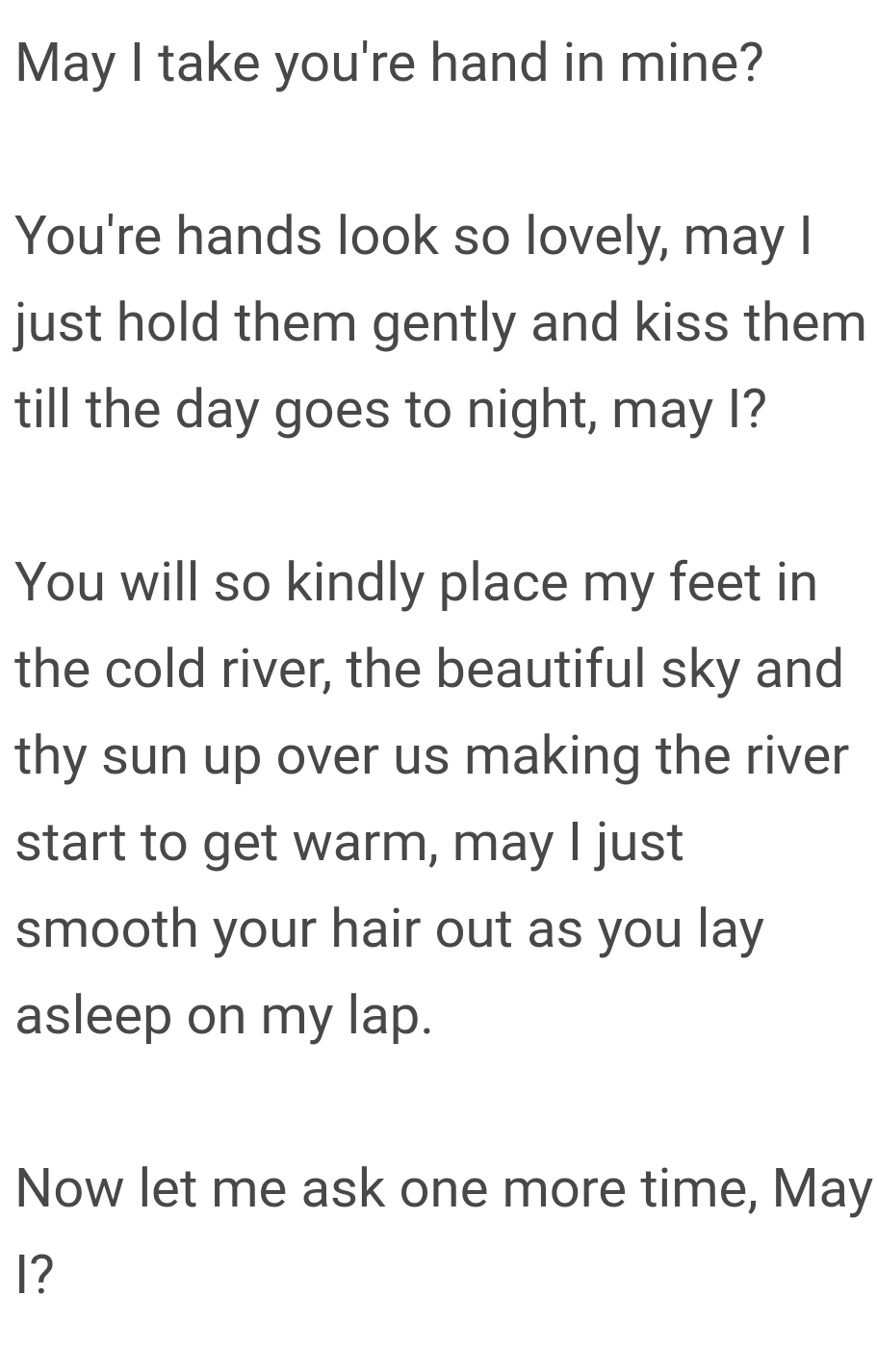 May I?
