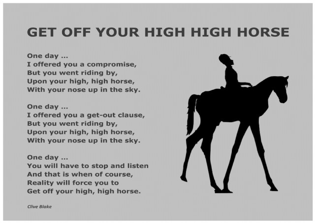 Get Off Your High High Horse