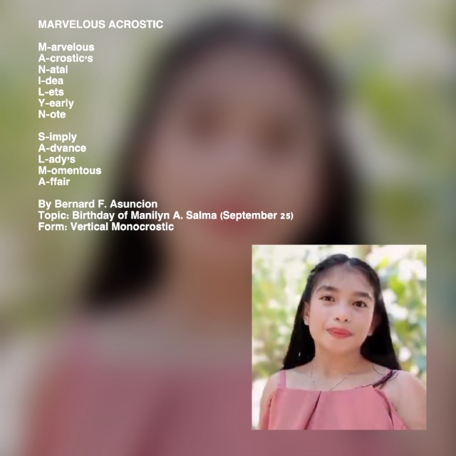 Marvelous Acrostic
