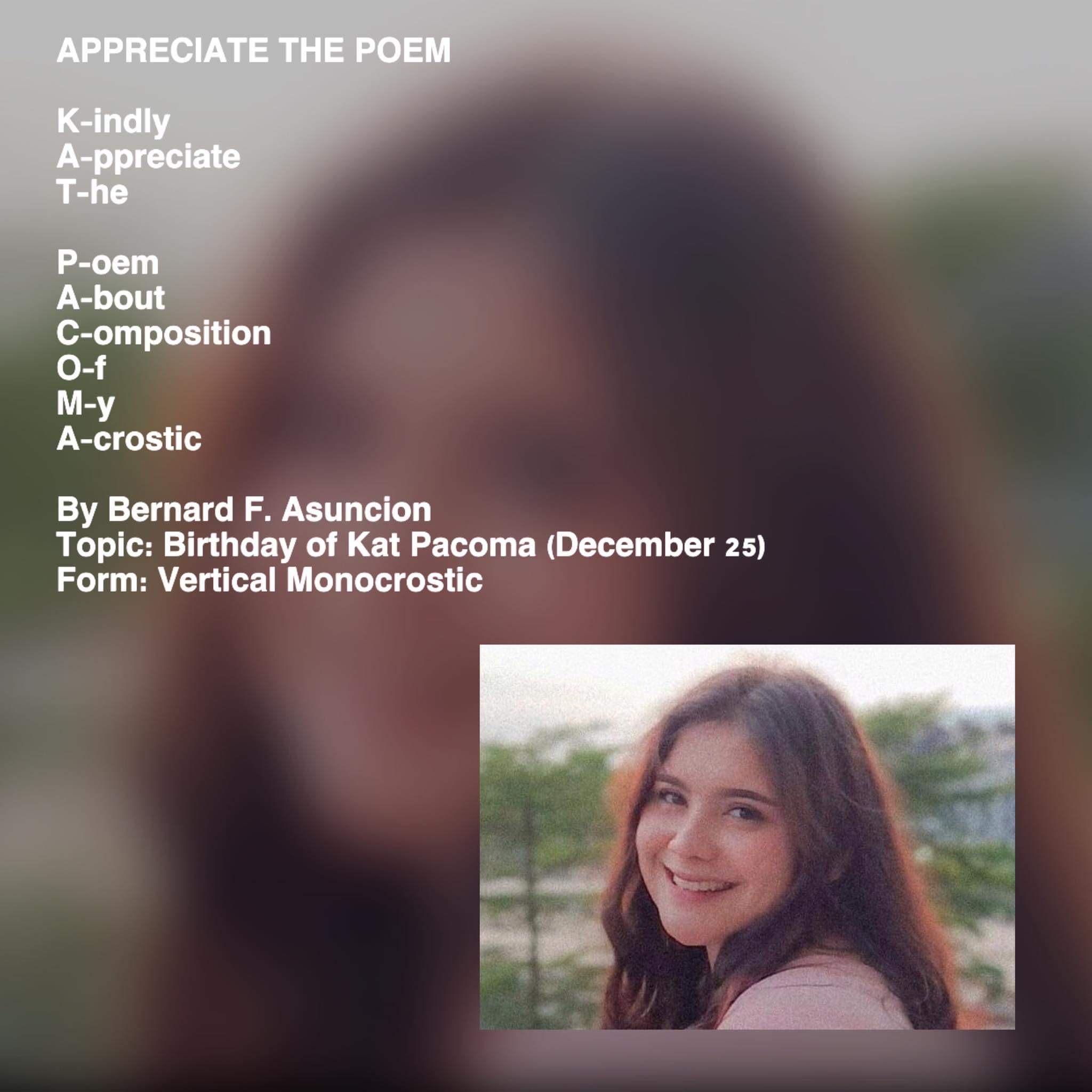 Appreciate The Poem